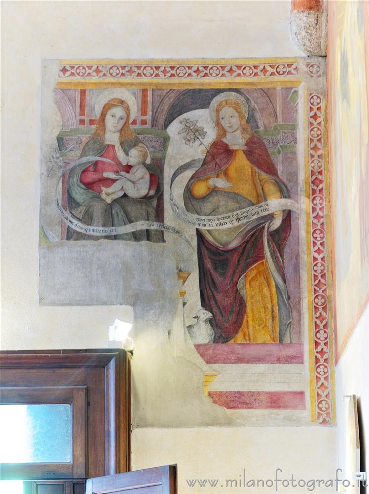 Milan (Italy) - Nursing Virgin and St. Agnese in the Church of San Bernardino alle Monache